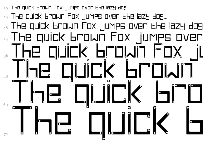 Cross Screw font waterfall
